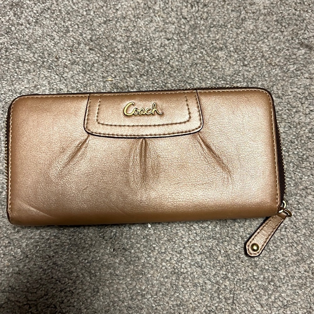 Coach shimmer wallet